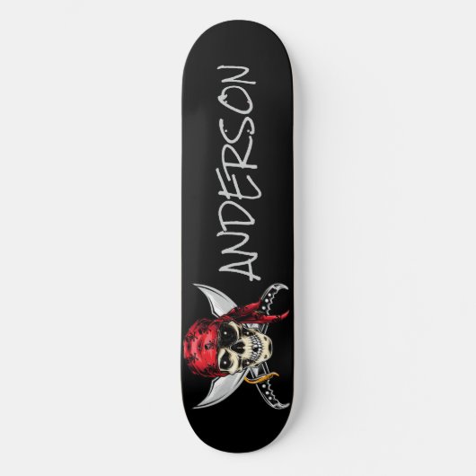 Skateboard für personalisierte Piratenschiffe (Vorderseite)