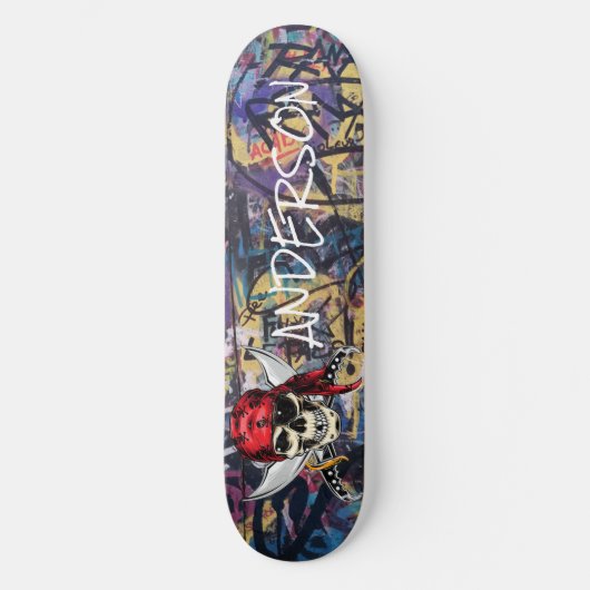 Skateboard für personalisierte Piratenschiffe (Vorderseite)