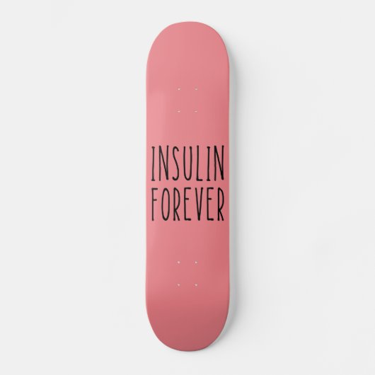 Skateboard für rosa Diabetes (Vorderseite)