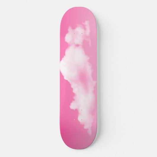Skateboard für rosa Himmel und Wolken (Vorderseite)
