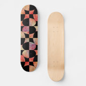 Skateboard für rosa Marmordesign (Vorderseite)