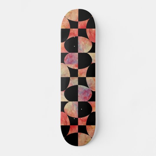 Skateboard für rosa Marmordesign (Vorderseite)