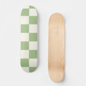 Skateboard für Sage- und Crememuster überprüft (Vorderseite)