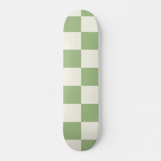 Skateboard für Sage- und Crememuster überprüft (Vorne)