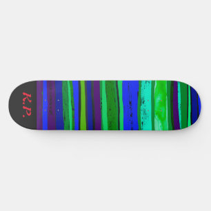 Skateboard für Schwarz, Grün und Blau