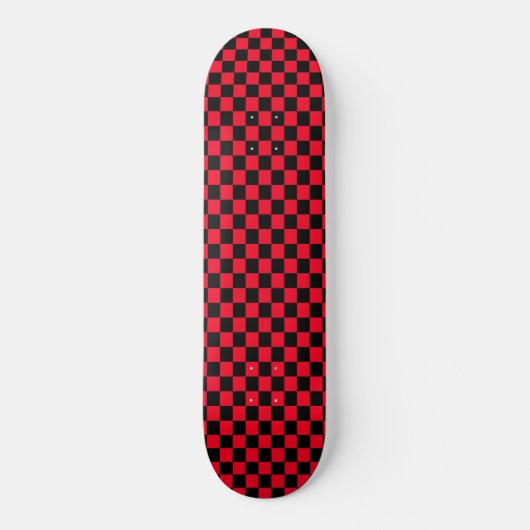 Skateboard für Schwarz/Rot-Schachbrett (Vorderseite)