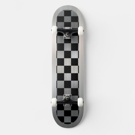 Skateboard für Shiny Metal Schachbrett (Vorderseite)
