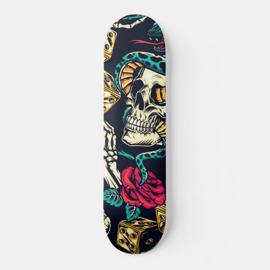Skateboard für Skull und Rose (Vorderseite)