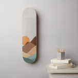 Skateboard für Wüstenlandschaften<br><div class="desc">Eine Wüste Sonne und Berge Landschaft Skateboard,  boho Stil. Terracotta,  Kekse und Grün.</div>