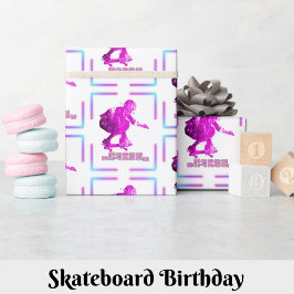 Skateboard Geburtstag Geschenkpapier