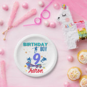 Skateboard Geburtstag Junge Party farbenfroh Pappteller (Party)