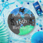 Skateboard Geburtstag Pappteller (Party)