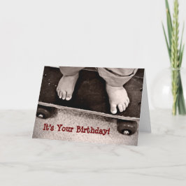 Skateboard Geburtstagkarte Karte