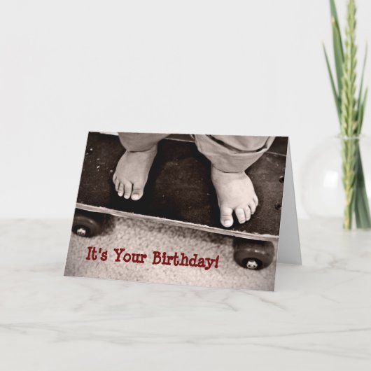 Skateboard Geburtstagkarte Karte (Vorderseite)