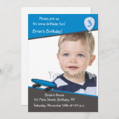 Skateboard Geburtstags-Foto Einladung (Vorne/Hinten)