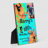 Skateboard Geburtstagsparty Foto Fotoplatte (Seite)