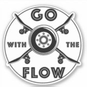 Skateboard geht mit dem Flow 4" Kiss Cut Vinyl Aufkleber (Vorderseite)