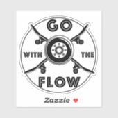 Skateboard geht mit dem Flow 4" Kiss Cut Vinyl Aufkleber (Blatt)