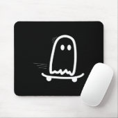 Skateboard-Geist Halloween-Kostüm Lustiger Geist S Mousepad (Mit Mouse)