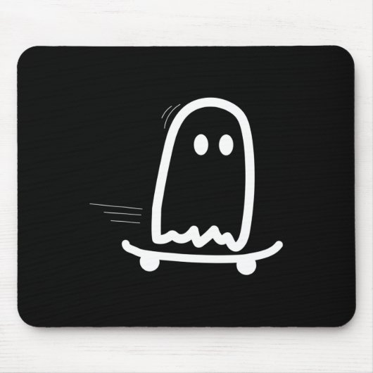 Skateboard-Geist Halloween-Kostüm Lustiger Geist S Mousepad (Vorne)