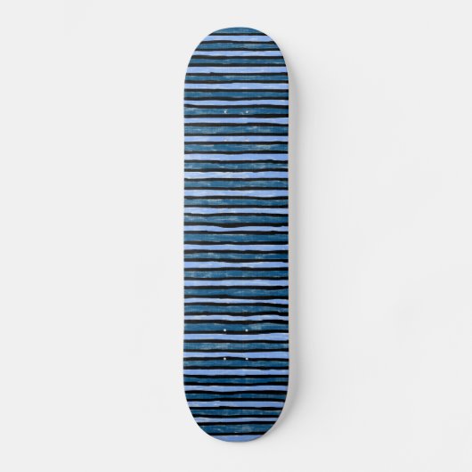 Skateboard, gemalte Streifen, lt Blue und Blau Skateboard (Vorderseite)