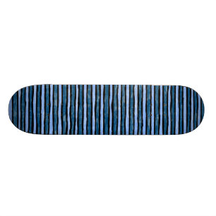 Skateboard, gemalte Streifen, lt Blue und Blau Skateboard
