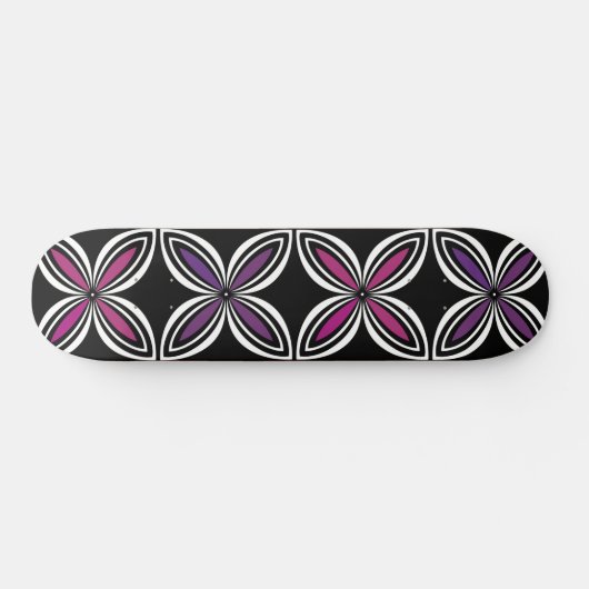 Skateboard geometrische Blume (Horizontal)