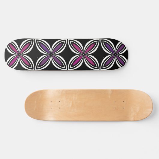 Skateboard geometrische Blume (Horizontal)