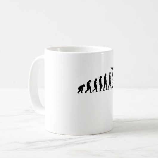 Skateboard-Geschenk für Evolution Kaffeetasse (Vorderseite Links)