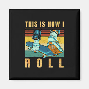 Skateboard-Geschenke - Skater - So rolle ich - R Magnet