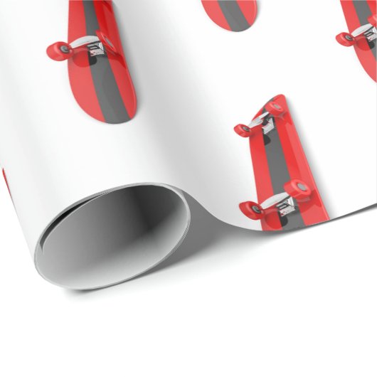 Skateboard Geschenkpapier (Rolleneckpunkt)
