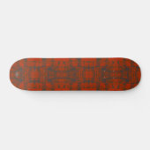 Skateboard gestörtes rotes Design HAMbWG (Horizontal)