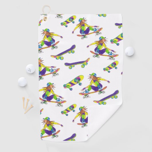 Skateboard-Girl Golfhandtuch (Insitu)