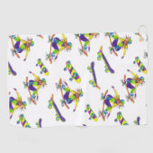 Skateboard-Girl Golfhandtuch (Horizontal)