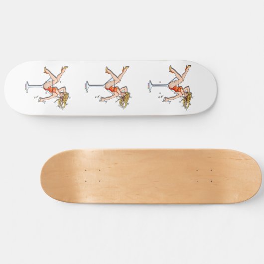 Skateboard - Girl in a Martini Glass, Olivia (Horizontal)