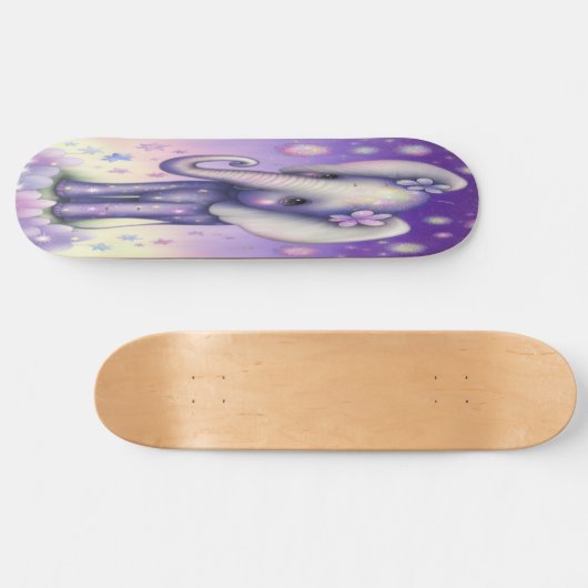 Skateboard Girly Blume Babyelefone (Horizontal)