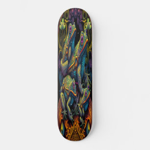 Skateboard Girly Frog Retro Style