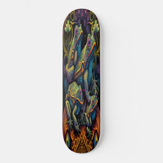 Skateboard Girly Frog Retro Style (Vorderseite)