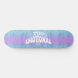 Skateboard Girly Glitzer Mermaid Blue Fun Wording