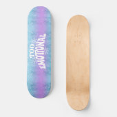 Skateboard Girly Glitzer Mermaid Blue Fun Wording (Vorderseite)