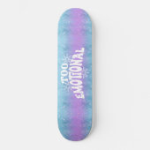 Skateboard Girly Glitzer Mermaid Blue Fun Wording (Vorderseite)