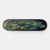 Skateboard Girly Green Artistic Frogs (Horizontal)