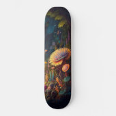 Skateboard Girly Mushroom Muster Wald (Vorderseite)
