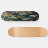 Skateboard Girly Niedlich Blue Gold Artistische Fr (Horizontal)