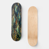 Skateboard Girly Niedlich Blue Gold Artistische Fr (Vorderseite)