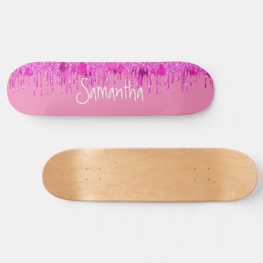 Skateboard Girly Pinky Glitzer (Horizontal)