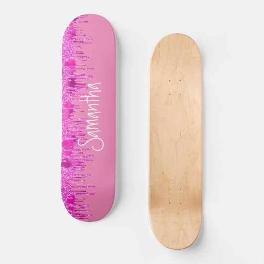 Skateboard Girly Pinky Glitzer (Vorderseite)