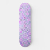 Skateboard Glitzer Girly Meerjungfrau lila chic (Vorderseite)