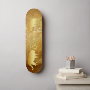 Skateboard Gold Lions personalisiert