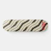 Skateboard Gold Schwarz-weiß (Horizontal)